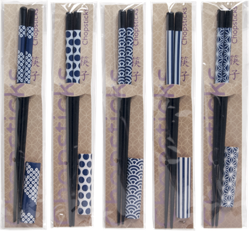 Japanese Style Bamboo Chopsticks with Holder 1 pair