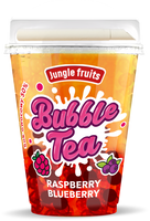 Bubble Tea with Popping Boba Blueberry and Raspberry Flavour 390ml JUNGLE FRUITS 