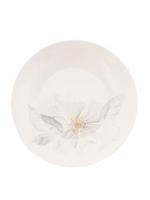 Ceramic Plate White with Flower 18,5 cm 1 pc.