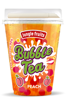 Bubble Tea with Popping Boba Peach Flavour 390ml JUNGLE FRUITS 
