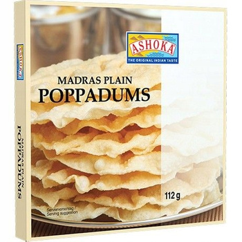 Indian Flatbread PAPADAM POPPADUMS 112g ASHOKA