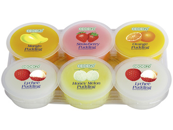 Fruit flavouredPudding with nata de coco 6x80g COCON