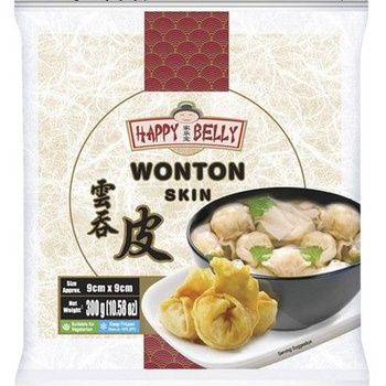 WON TON Dough Frozen 9cm 300g HAPPY BELLY