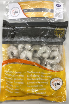 Frozen Vannamei shrimps peeled 16/20 750g EBI