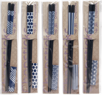 Japanese Style Bamboo Chopsticks with Holder 1 pair