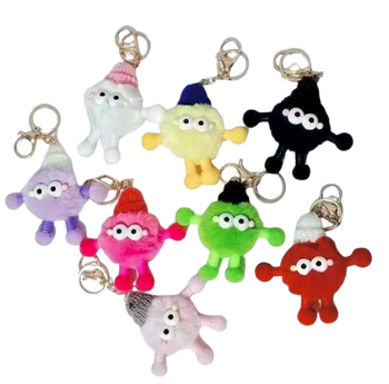 Fluffy Keychain for Bags and Keys  1 pc.