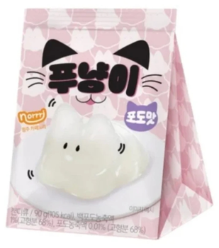 GS Punyangi Pudding Jelly Grape Jiggly Cat 90g