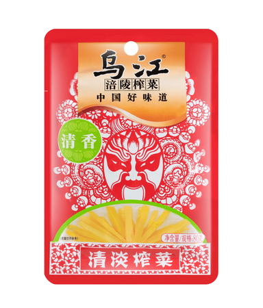 Zha Cai, Pickled Mustard Light Flavour 80g WUJIANG