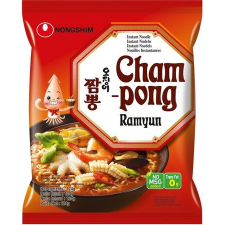 Cham Pong Seafood Flavour Ramen Spicy 124g Nongshim