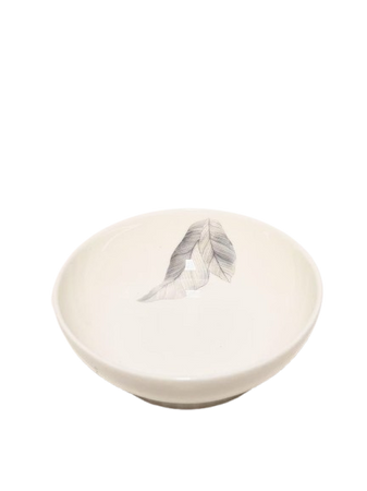 Talerzyk ceramiczna z ozdobą Biały 10,5cm 1 szt.