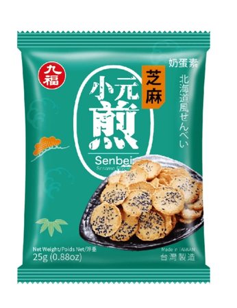 krakersy Senbei z czarnego sezamu prażony 25g NICE CHOICE