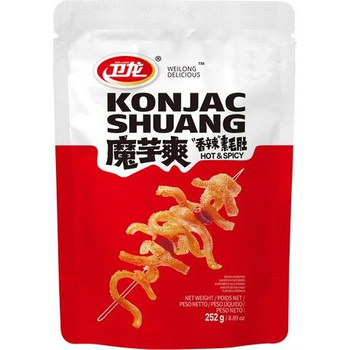 WEILONG konjac snacks, spicy strips  252g