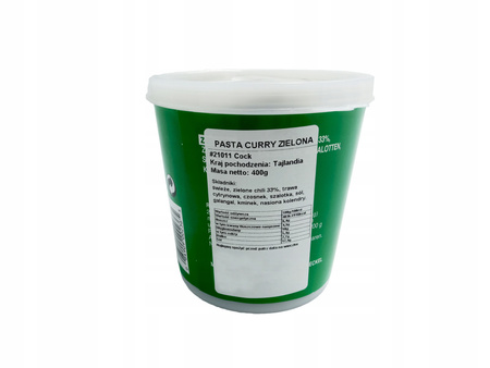 Pasta Curry zielony Cock 400 g