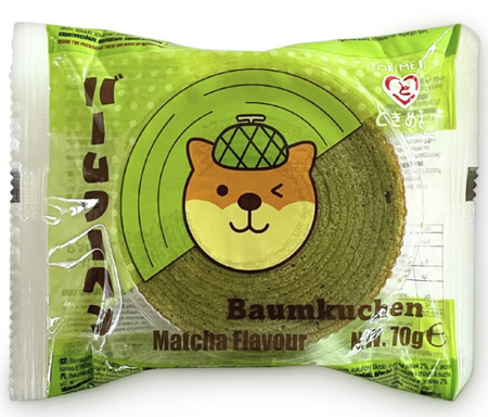 Japanese Style Matcha Cake Roll Baumkuchen 70g TOKIMEKI
