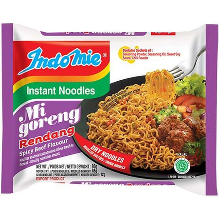 dania makaron rendang spicy beef 80g INDOMIE