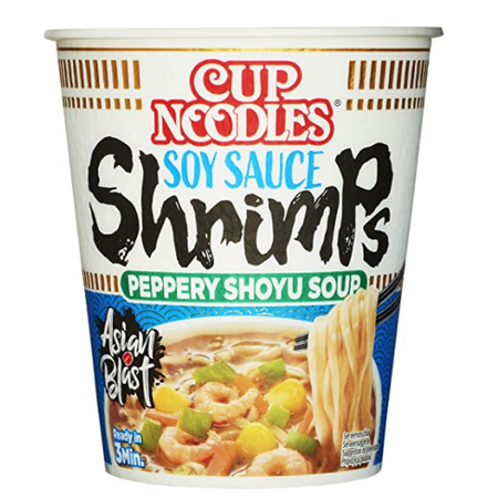 Soy Sauce Shirmps Flavour Instant Noodle Soup  63g NISSIN Cup Noodles
