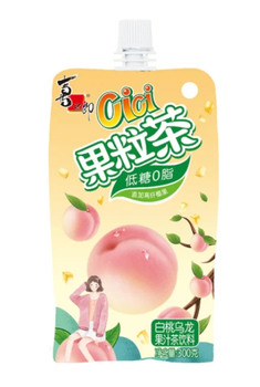 Peach Oolong tea drink with nata de coco 300g XIZHILANG