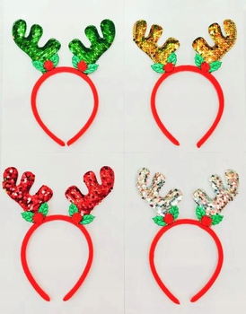 Deer antler headband with glitter 1 pc.
