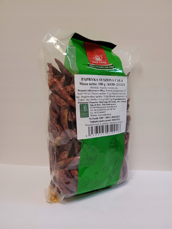 Papryka chili suszona cała 100g AFS