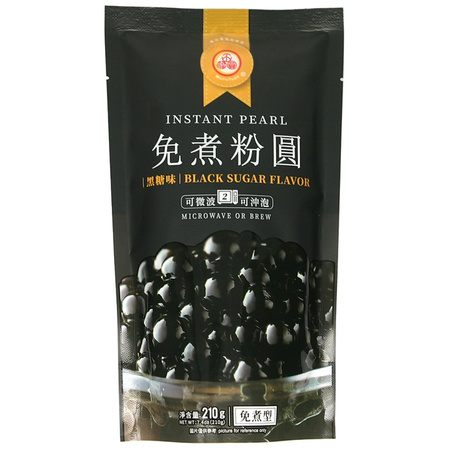 Instant Black Sugar Flavour Tapioca Pearls 210g WuFuYuan