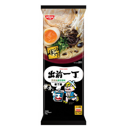 Japanese Ramen soup Black Garlic Pork Flavour 174g NISSIN