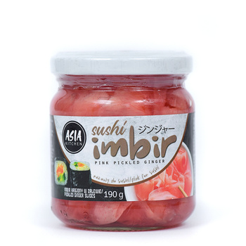 imbir marynowany różowy w słoiku 190g ASIA KITCHEN