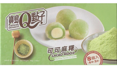 Mochi Matcha flavour 80g Taiwan Dessert Q BRAND