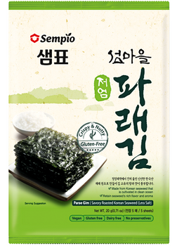 Savory Roasted Korean Seaweed Less Salt Parae Gim 5g SEMPIO