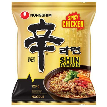 Zupa makaron o smaku Ostra Kurczaka Shin Ramyun 131 g Nongshim