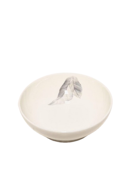Ceramic Plate with Decoration White 10,5 cm 1 pc.
