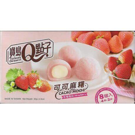 Mochi Strawberry flavour 80g Taiwan Dessert Q