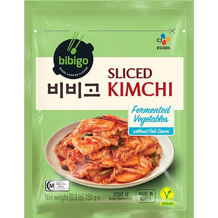 Kimchi Kapusta cięte Vegan bez sos rybny 150g BIBIGO