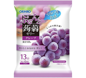 Purunto galaretki konjac jelly o smaku winogronowym 120g ORIHIRO