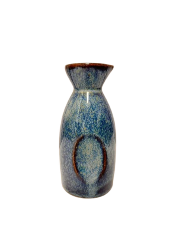 Ceramic Decanter for Sake Blue-Brown Tokkuri 1 pc.