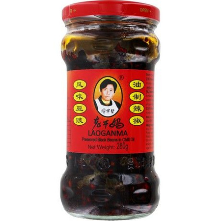 LAOGANMA olej chili z czarnej fasolą 280g