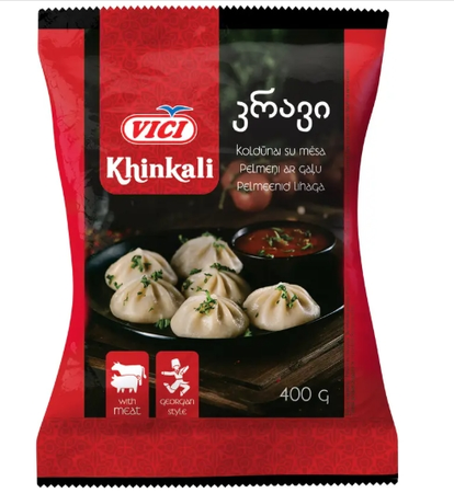 Pierogi chinkali z mięsem wieprzowo-wołowym mroż. 400g VICI