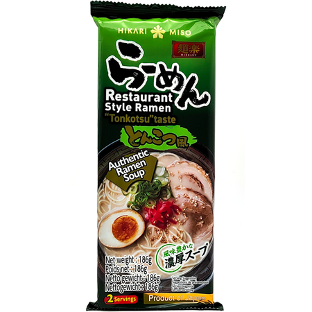 Japoński ramen Tongkotsu łagodny 2 porcja 186g HIKARI MISO