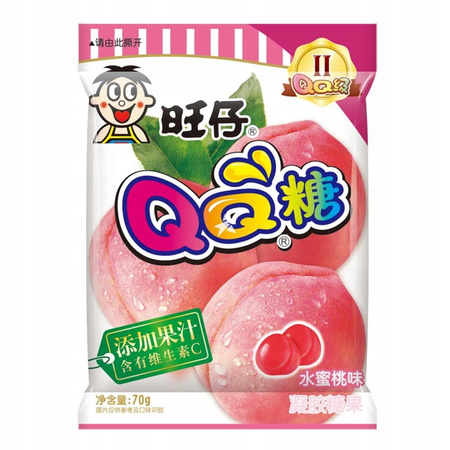 WANT WANT Gummy Candy Peach Flavour 70g