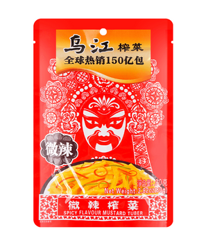zha cai, Pickled Mustard Spicy Flavour 80g WUJIANG