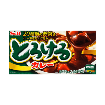 Japanese curry cube Midium Spicy 180g S&B Torokeru