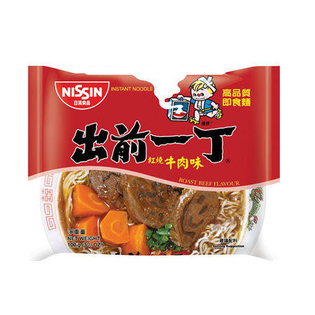 instant noodle soup braised beef flavour 100g NISSIN-HK