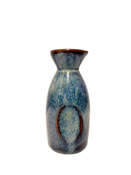 Ceramic Decanter for Sake Blue-Brown Tokkuri 1 pc.