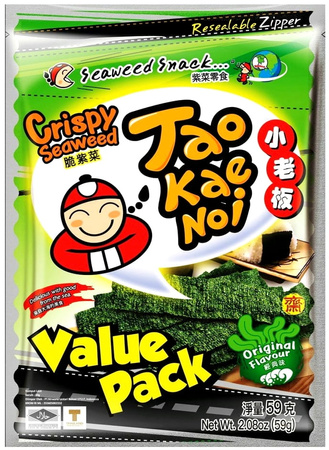 chipsy wodorosty chrupiący łagodny 59g TAO KAE NOI 