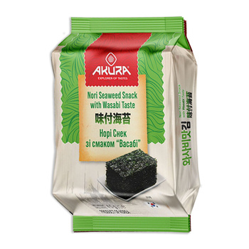 Chipsy nori Wasabi Pikantne 4,5g AKURA