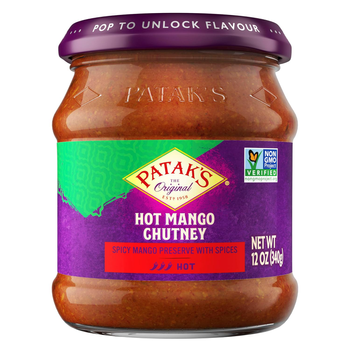 Mango Chutney Hot, Ostre 340g PATAK'S