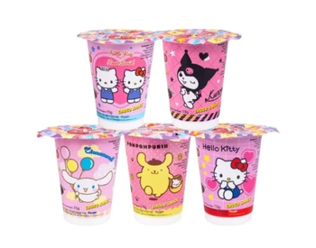 paluszki z kremem czekoladowym i truskawkowym do maczania "Sanrio" CHO CHO 15g 