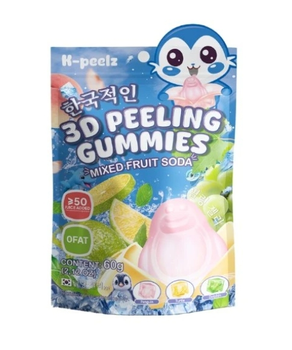 żelki do obierania mix owoców soda 60g K-PEELZ