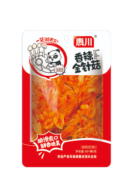 Grzyby Enoki o smaku Ostry Hot & Spicy 66g HUICHUAN
