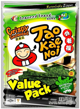 chipsy wodorosty chrupiący łagodny 59g TAO KAE NOI 